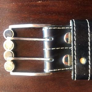 unique leather and suede belt